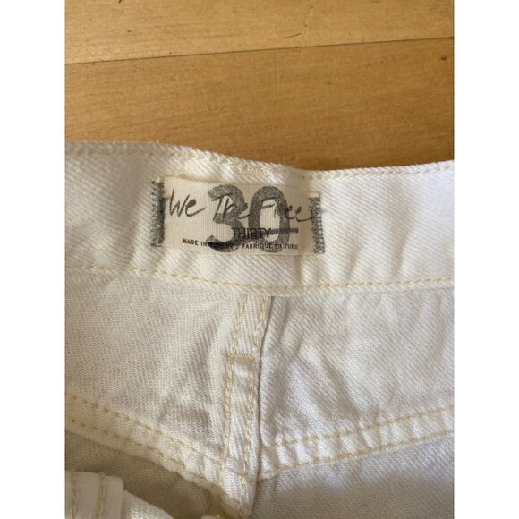 WE the Free - Free People Womens jeans sz 30 "the Lasso" white distressed denim - Picture 6 of 11